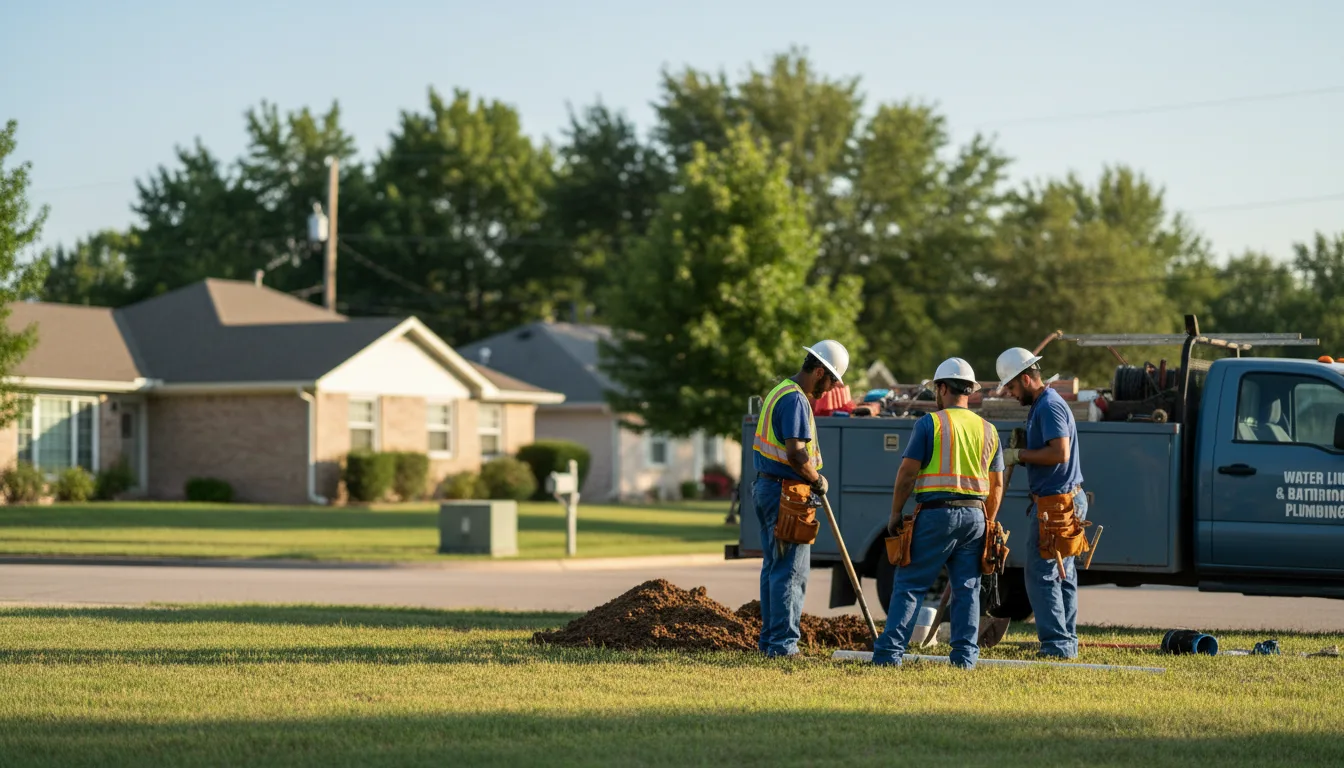 Residential water line and bathroom plumbing service in Durand, MI